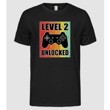 Pólómánia level 2 unlocked retro gamer - Férfi Alap póló férfi póló