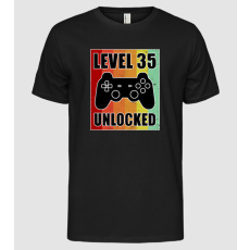 Pólómánia level 35 unlocked retro gamer - Férfi Alap póló