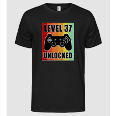 Pólómánia level 37 unlocked retro gamer - Férfi Alap póló