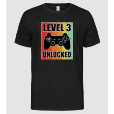 Pólómánia level 3 unlocked retro gamer - Férfi Alap póló