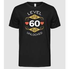 Pólómánia Level 60 Unlocked Gamer póló - Férfi Alap póló