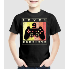 Pólómánia Level 9 Complete Szülinapra póló - Uniszex Gyerek Póló gyerek póló