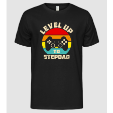 Pólómánia Level Up Stepdad - Férfi Alap póló férfi póló