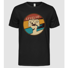 Pólómánia Level up - Szintlépés Gamer - Férfi Alap póló