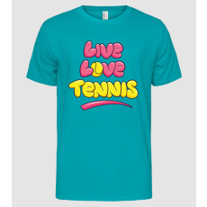 Pólómánia Live Love Tennis - Férfi Alap póló