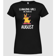 Pólómánia Llamazing girls are born in august - Női Kerek nyakú Póló női póló