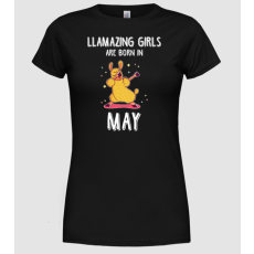 Pólómánia Llamazing girls are born in may - Női Kerek nyakú Póló