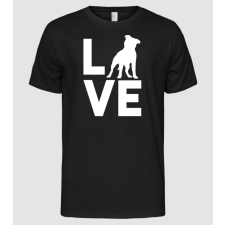Pólómánia LOVE Staffordshire Terrier - Férfi Alap póló férfi póló