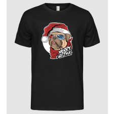 Pólómánia Merry Christmas Mopsz - Férfi Alap póló férfi póló