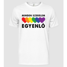 Pólómánia Minden szerelem egyenlő black - Férfi Alap póló