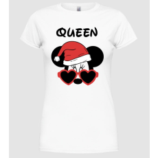 Pólómánia minnie santa queen - Női Kereknyakú Póló