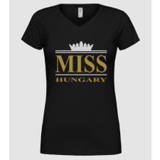 Pólómánia MISS HUNGARY - Női V nyakú Póló női póló