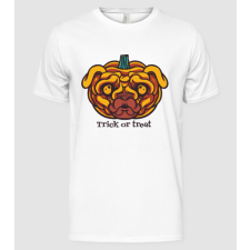 Pólómánia Mopsz Tök Fej Pumpkin Halloween - Férfi Alap póló férfi póló