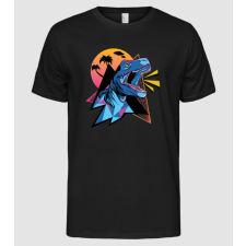 Pólómánia Neon Dinoszaurusz Retro póló - Férfi Alap póló férfi póló