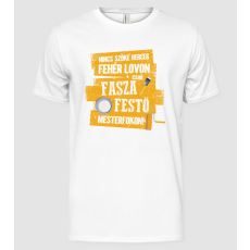 Pólómánia Nincs szőke herceg csak fasza festő mesterfokon! (sárga) - Férfi Alap póló