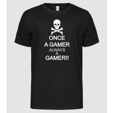 Pólómánia Once a gamer, always a gamer - Férfi Alap póló férfi póló