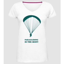 Pólómánia Paragliding - Női Prémium V nyakú Póló női póló