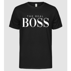 Pólómánia Páros minta The REAL Boss - Férfi Alap póló