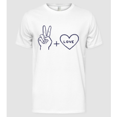 Pólómánia Peace + Love - Férfi Alap póló