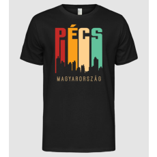 Pólómánia Pécs város sziluett  - Férfi Alap póló