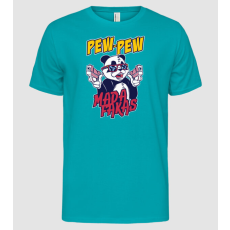 Pólómánia Pew Pew Madafakas Panda - Férfi Alap póló