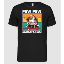 Pólómánia Pew Pew Madafakas Santa Télapó - Férfi Alap póló férfi póló