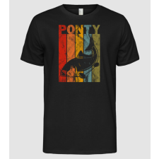Pólómánia Ponty Retro washed Pecás póló - Férfi Alap póló férfi póló