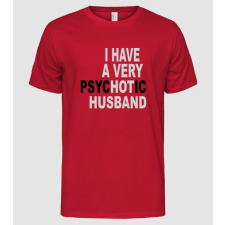 Pólómánia psycHOTic husband - Férfi Alap póló férfi póló