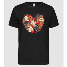 Pólómánia Puppy Heart - Férfi Alap póló
