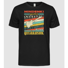 Pólómánia Retro mindenki egyenlő gitáros   - Férfi Alap póló