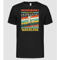 Pólómánia Retro mindenki egyenlő vadász   - Férfi Alap póló