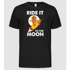Pólómánia Ride it to the moon Bitcoin - Férfi Alap póló