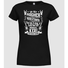 Pólómánia Rocker keresztanya - Női Kerek nyakú Póló