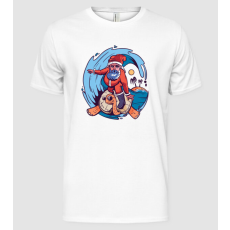 Pólómánia Santa Surf - Férfi Alap póló