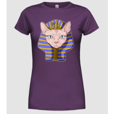 Pólómánia sphynx cat pharaoh - Női Kerek nyakú Póló női póló