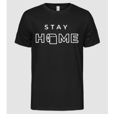 Pólómánia Stay home Wc papír - Férfi Alap póló férfi póló