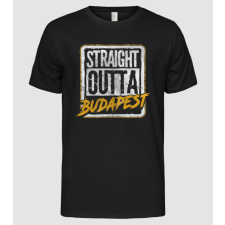 Pólómánia Straight Outta Budapest - Férfi Alap póló férfi póló