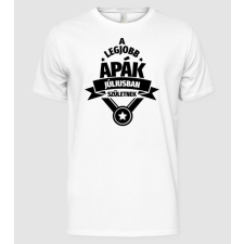 Pólómánia Szimpla Csillagos Szülinapos Apa JÚLIUS - Férfi Alap póló férfi póló