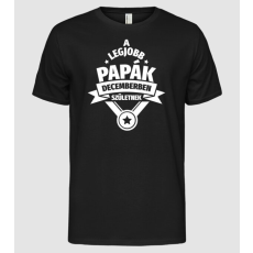 Pólómánia Szimpla csillagos szülinapos papa DECEMBER - Férfi Alap póló