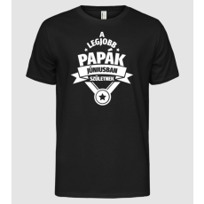 Pólómánia Szimpla csillagos szülinapos papa JÚNIUS - Férfi Alap póló