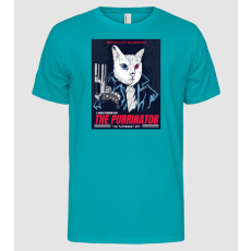 Pólómánia The Purrinator Cica - Férfi Alap póló