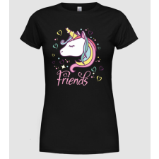 Pólómánia Unicorn Friend - Női Kerek nyakú Póló női póló