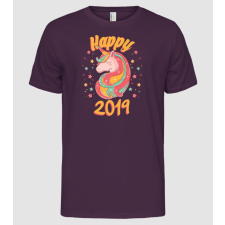 Pólómánia unicorn newyear 2019 - Férfi Alap póló férfi póló