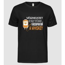 Pólómánia Vészhelyzet esetére a vércsoportom a Whiskey - Férfi Alap póló férfi póló