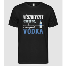 Pólómánia Vészhelyzet esetére a vércsoportom vodka - Férfi Alap póló férfi póló