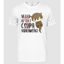 Pólómánia Vidrák fiú vidra fekete szöveg - Férfi Alap póló férfi póló