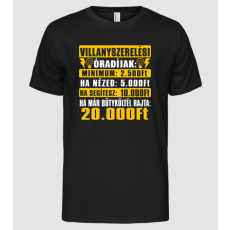 Pólómánia Villanyszerelési óradíjak - Férfi Alap póló
