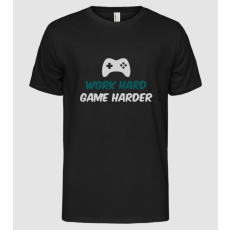 Pólómánia Work hard, game harder - Férfi Alap póló