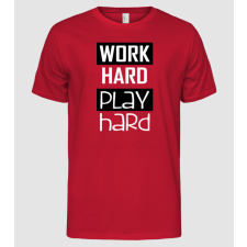 Pólómánia work hard_play hard_2c - Férfi Alap póló férfi póló