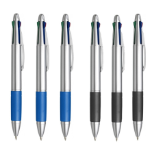 PoloPlaza 3+3 db Golyóstoll négy színnel írható tollbetétekkel, királykék-fekete toll